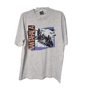 Vtg ‘91 Nantahala River T Shirt Sz XL Made In USA Oneita Power-T Single Stitch